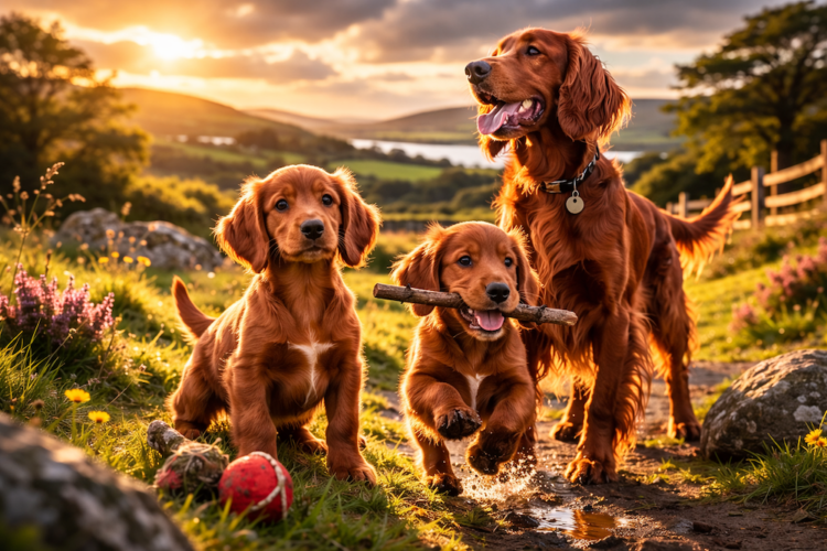 Red Setter puppies